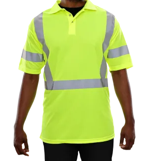 304STLM Hi-Vis Lime Birdseye Polo Shirt