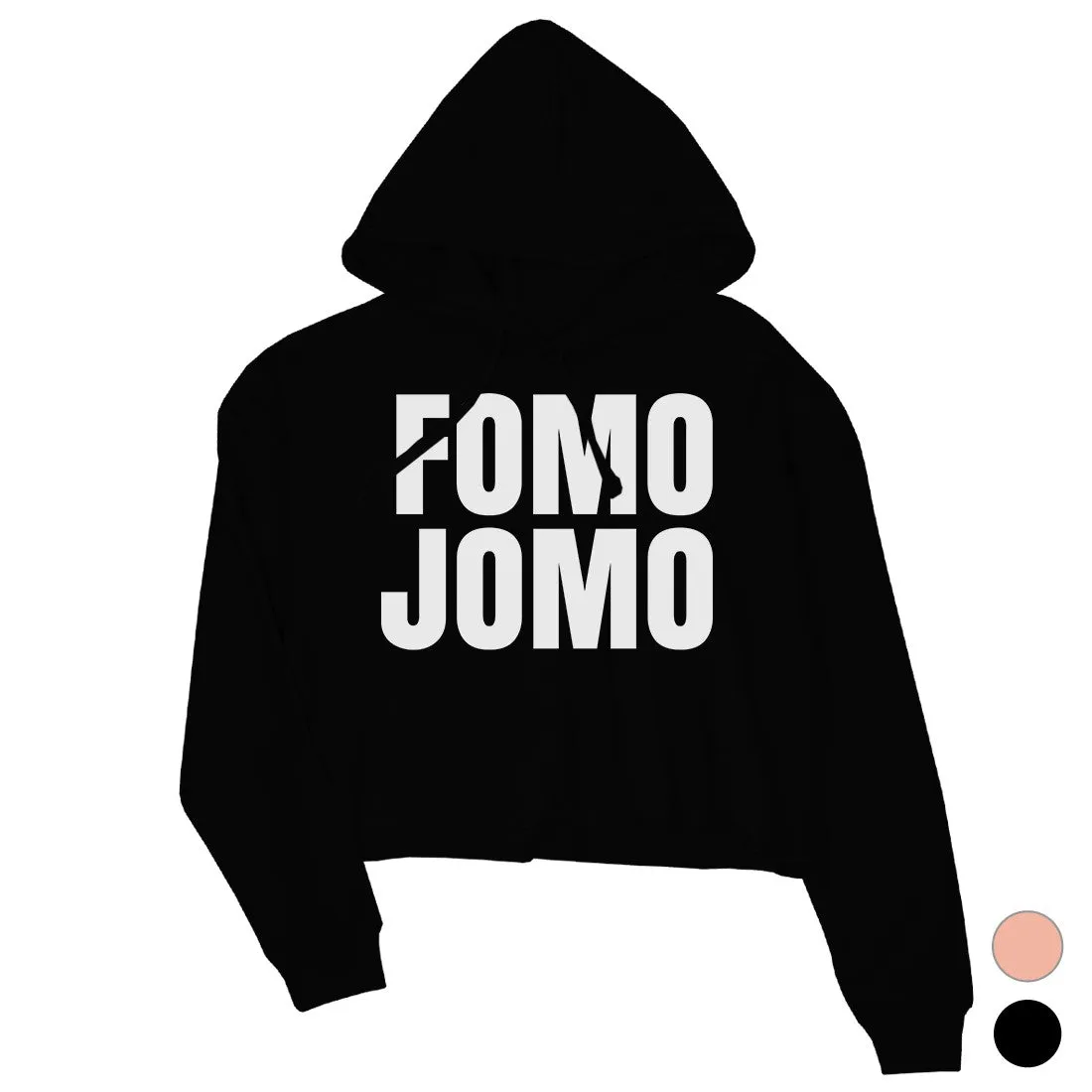 365 Printing Fomo Jomo Womens Cropped Hoodie Pullover Funny Saying Birthday Gift