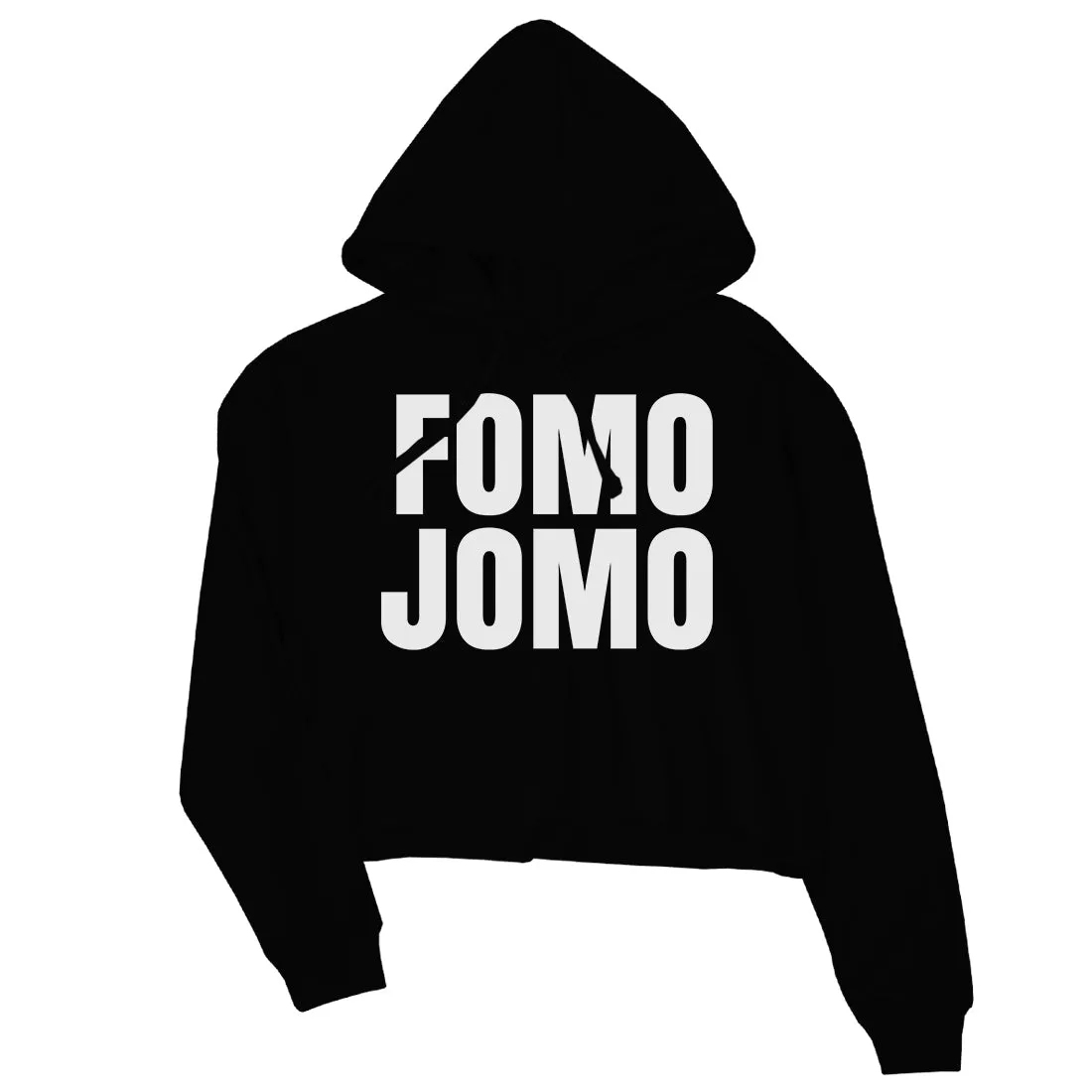 365 Printing Fomo Jomo Womens Cropped Hoodie Pullover Funny Saying Birthday Gift