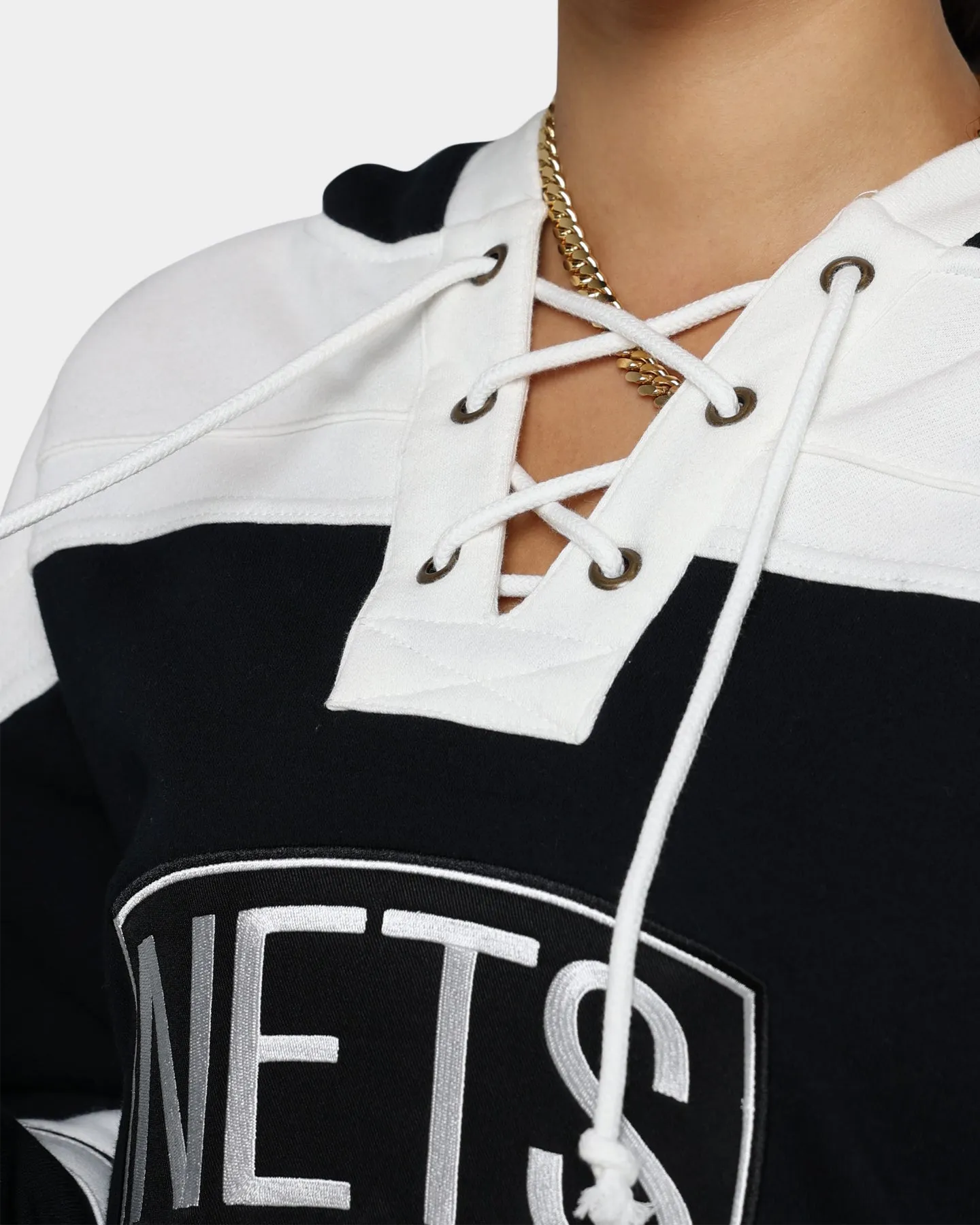 47 Brand Brooklyn Nets Superior Lacer Hoodie Jet Black