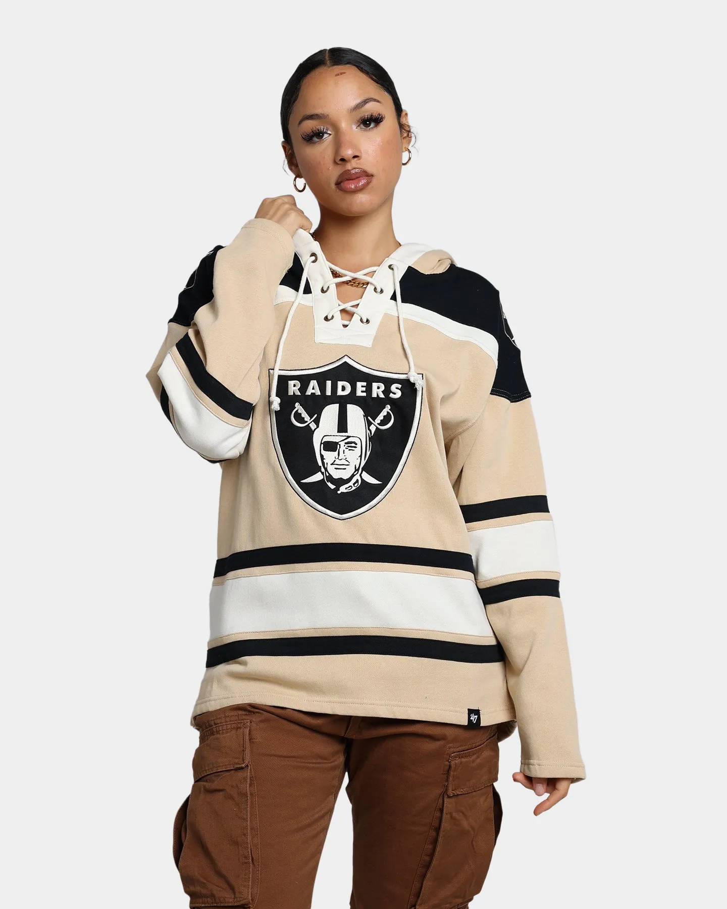 47 Brand Las Vegas Raiders Superior Lacer Hoodie Khaki