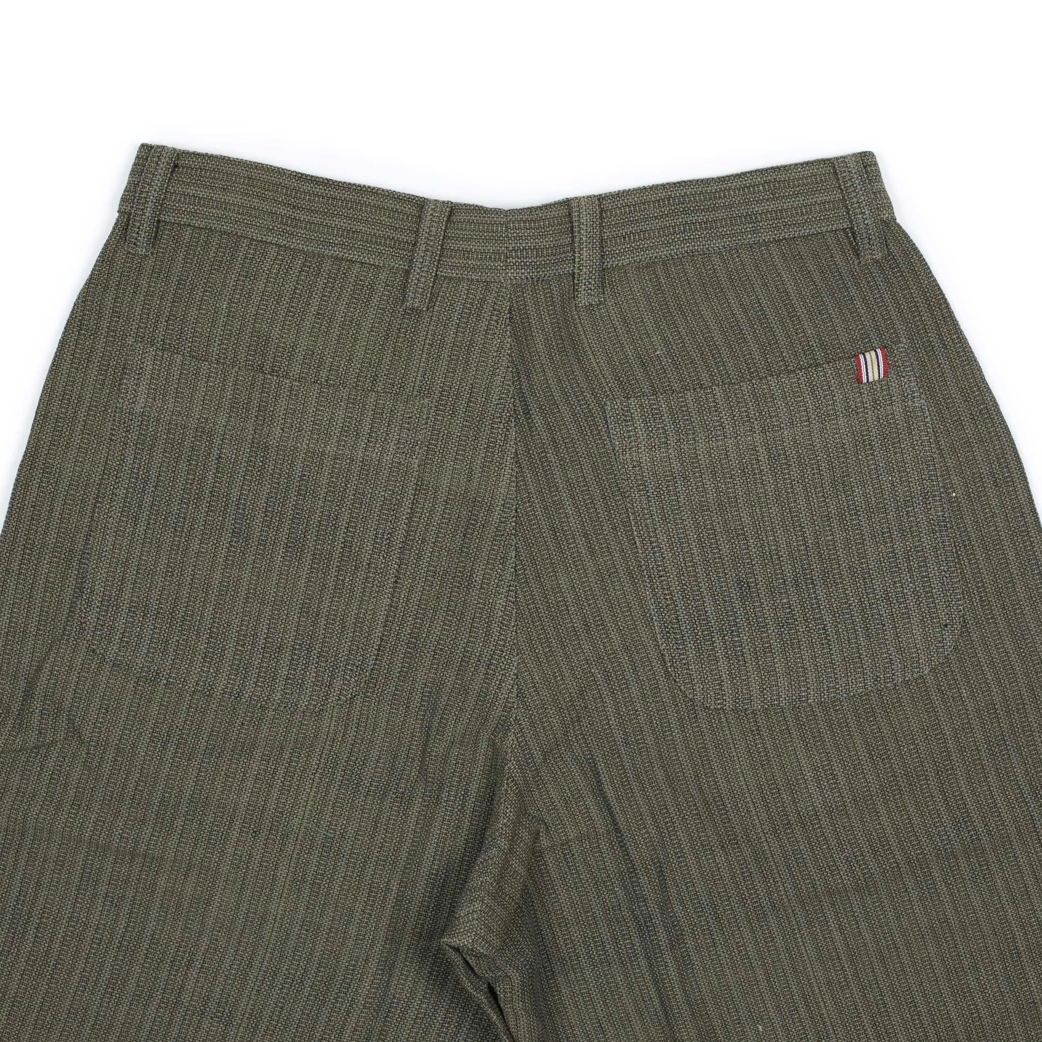 Antonio trouser in olive handloom cotton