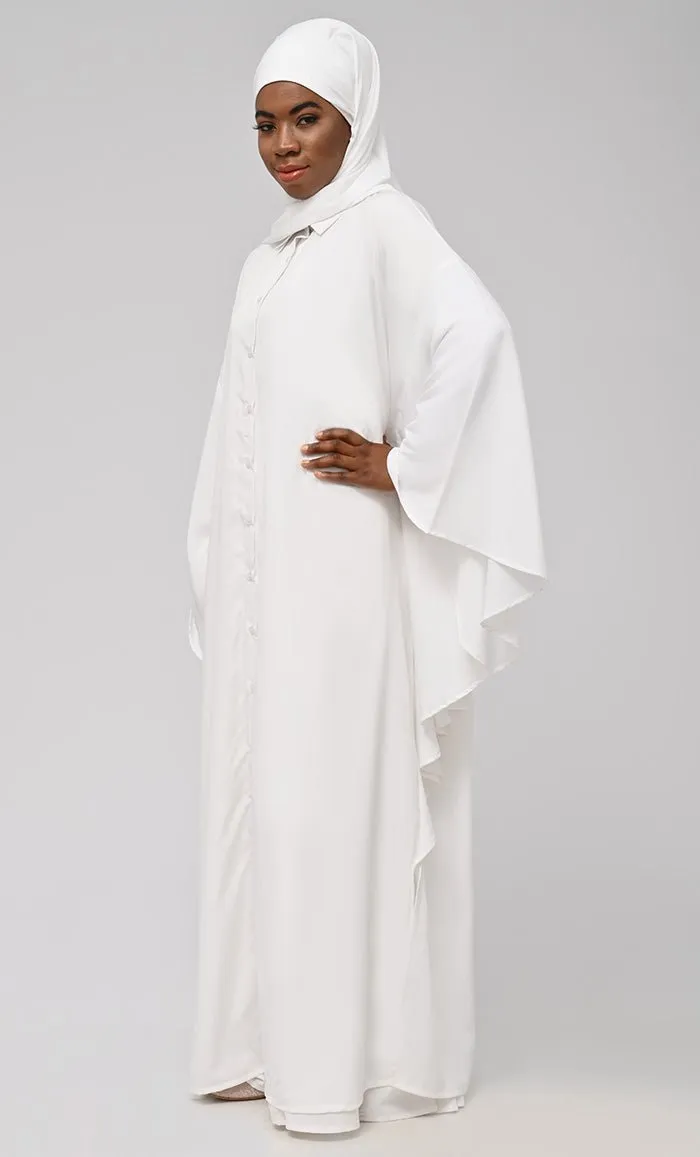 Asr Modest Button Down Kaftan Style Prayer Dress For Women (2Pc H)