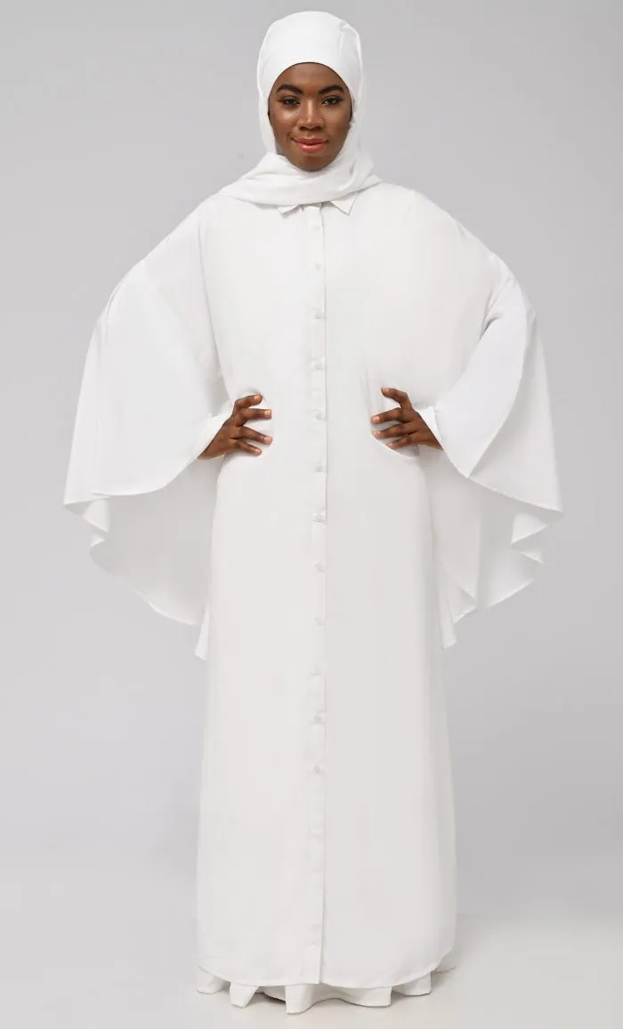 Asr Modest Button Down Kaftan Style Prayer Dress For Women (2Pc H)