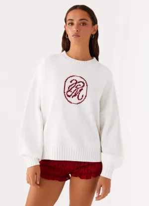 Autograph Oversized Sweater - Ivory