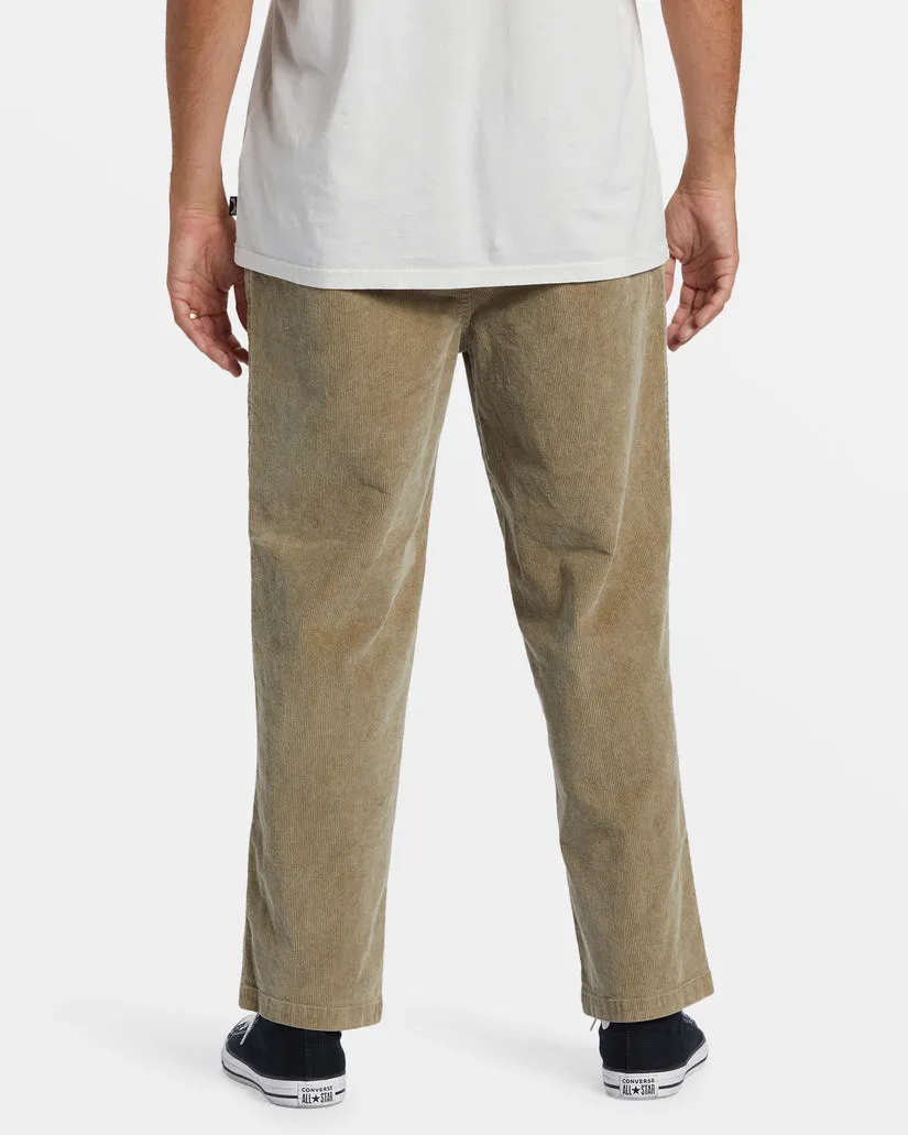 Billabong Larry Elastic Waist Corduroy Pants - DUNE