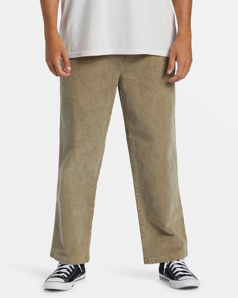 Billabong Larry Elastic Waist Corduroy Pants - DUNE