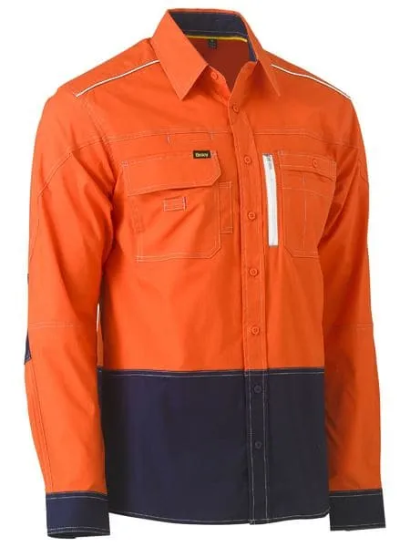 Bisley Flx & Move™ Two Tone Hi Vis Utility Shirt BS6177