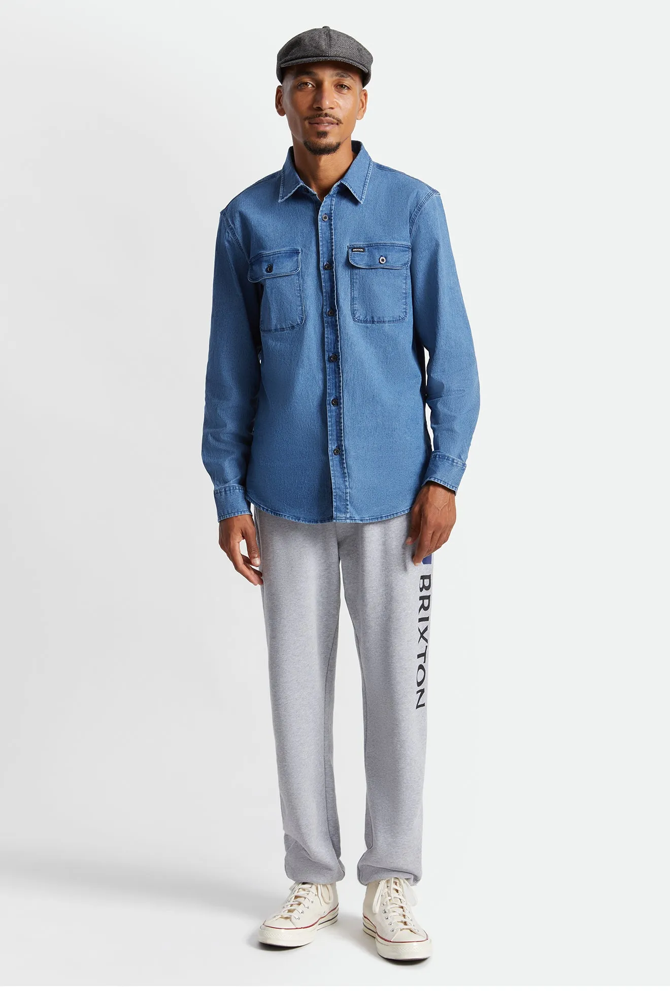 Bowery Stretch L/S Utility Shirt - Worn Indigo