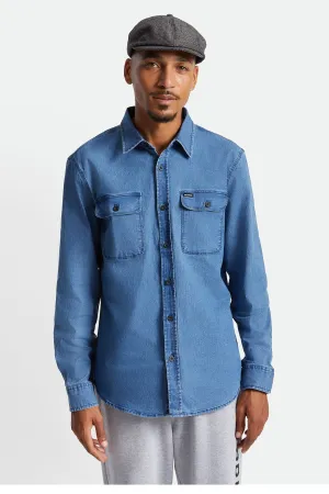 Bowery Stretch L/S Utility Shirt - Worn Indigo