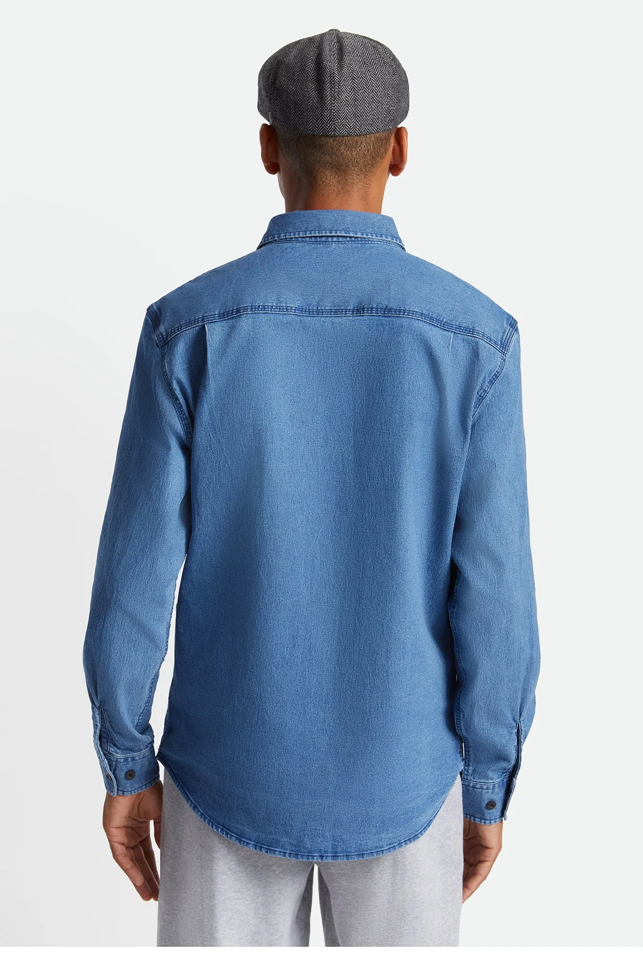 Bowery Stretch L/S Utility Shirt - Worn Indigo