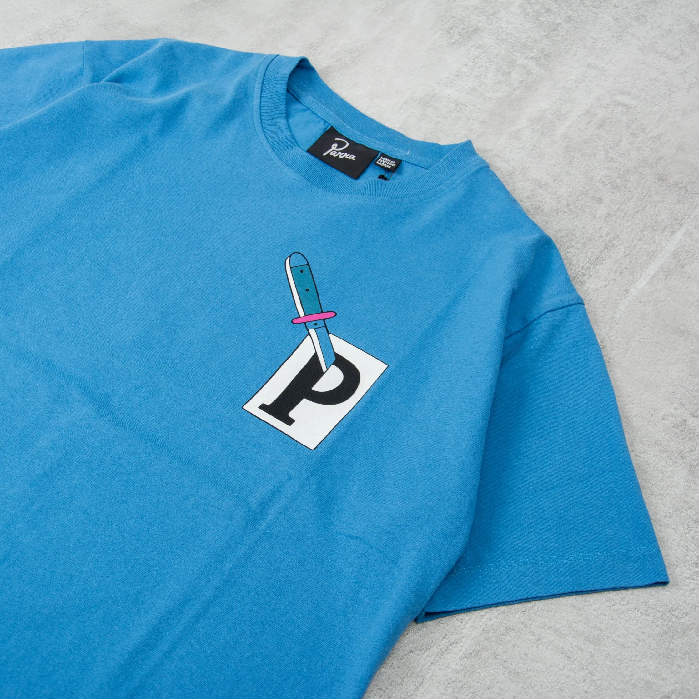 By Parra Effing Fork Tee - Slate Blue