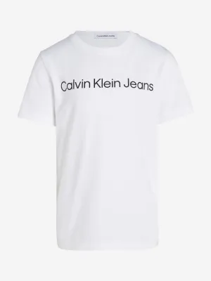 Calvin Klein Kids Logo T-Shirt in White