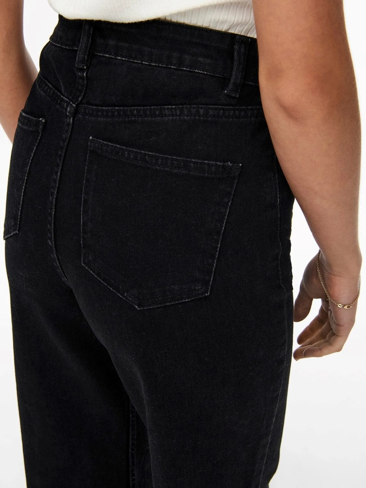 Camille Wide Leg Jeans - Black Denim