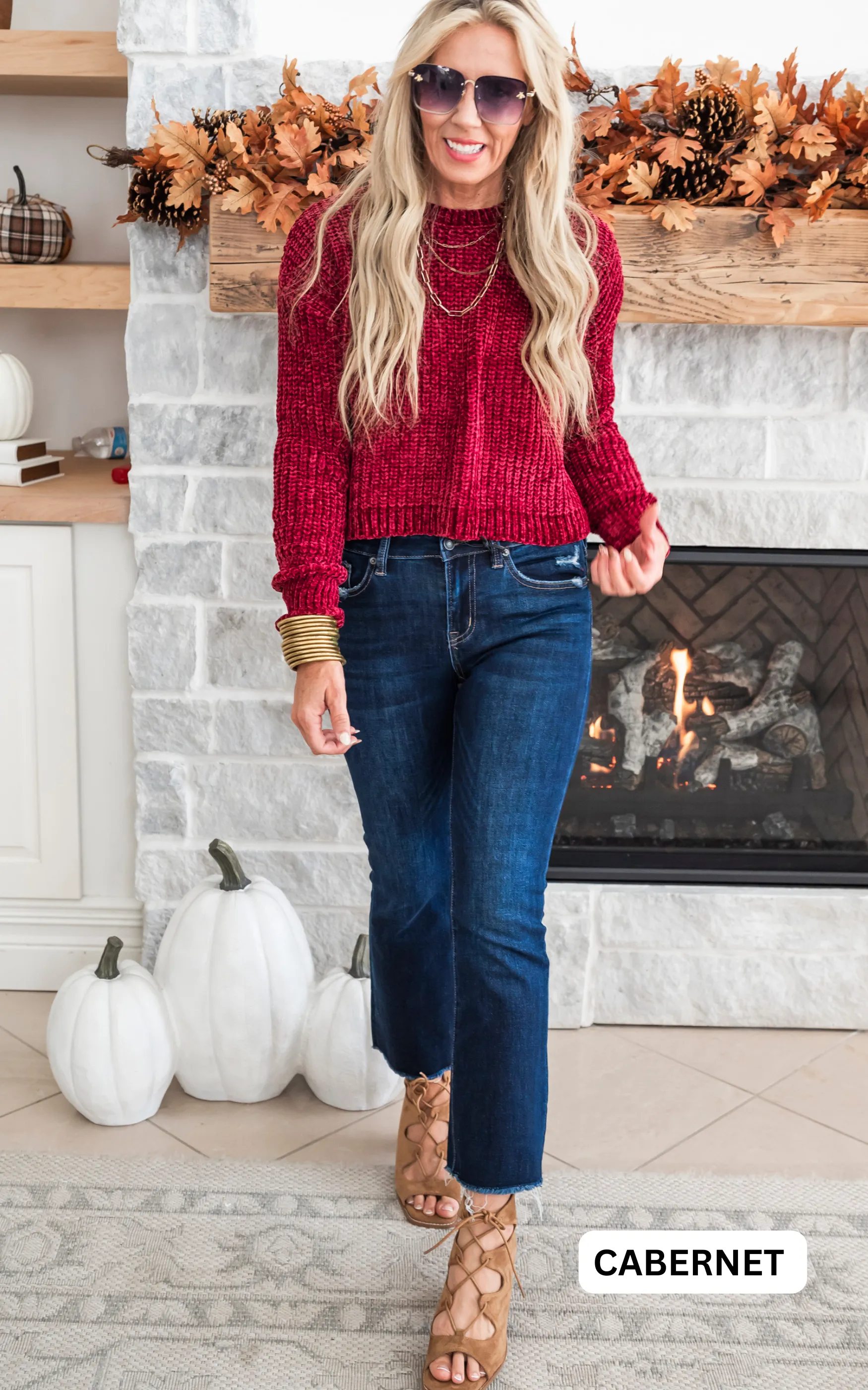 Chenille Cropped Sweater - Final Sale