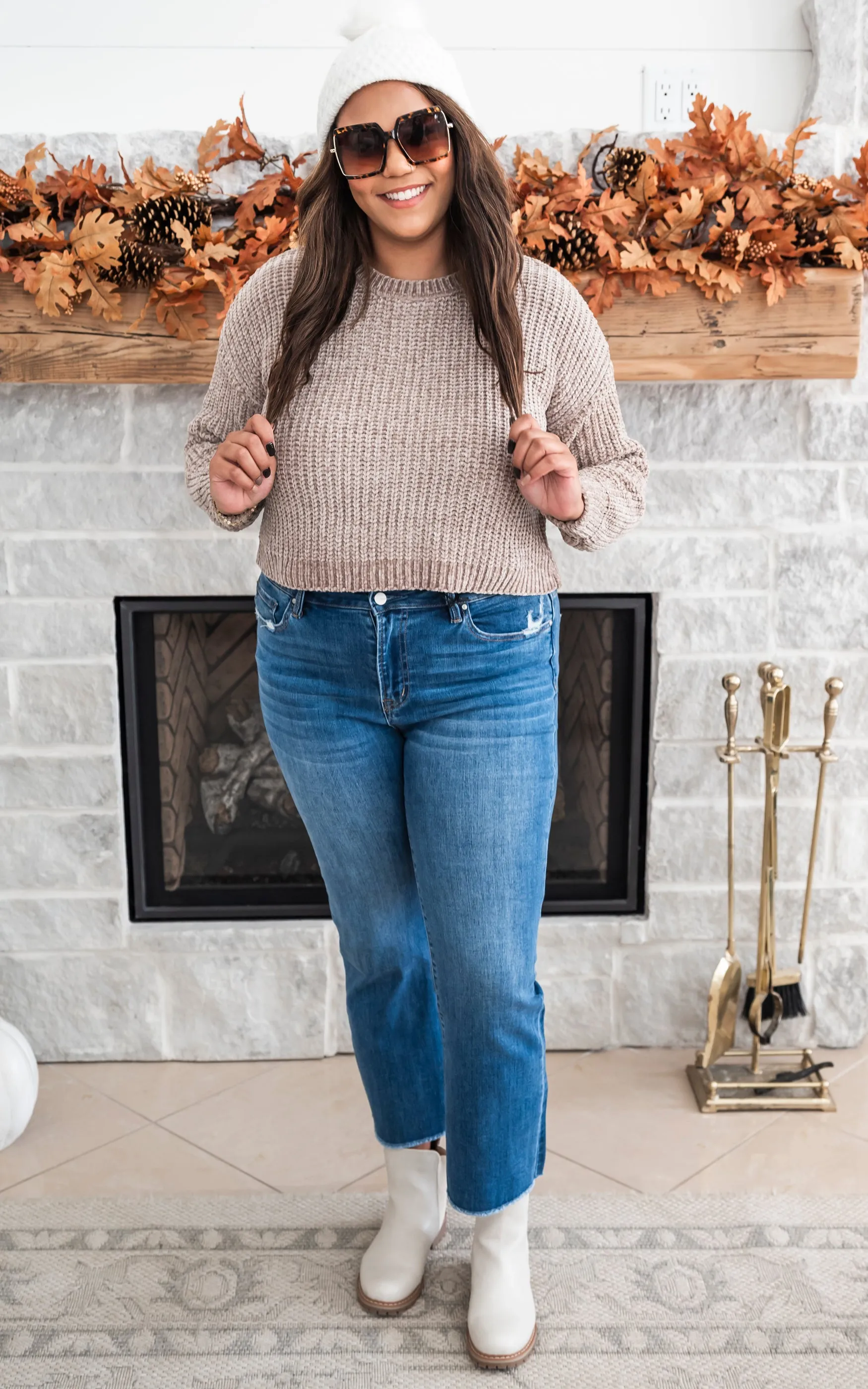 Chenille Cropped Sweater - Final Sale