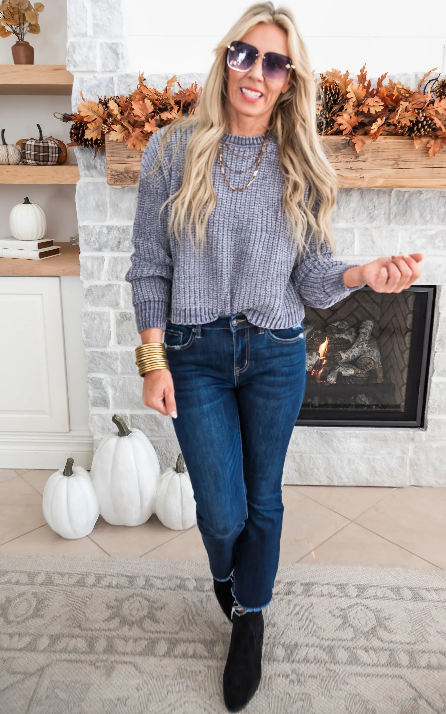 Chenille Cropped Sweater - Final Sale