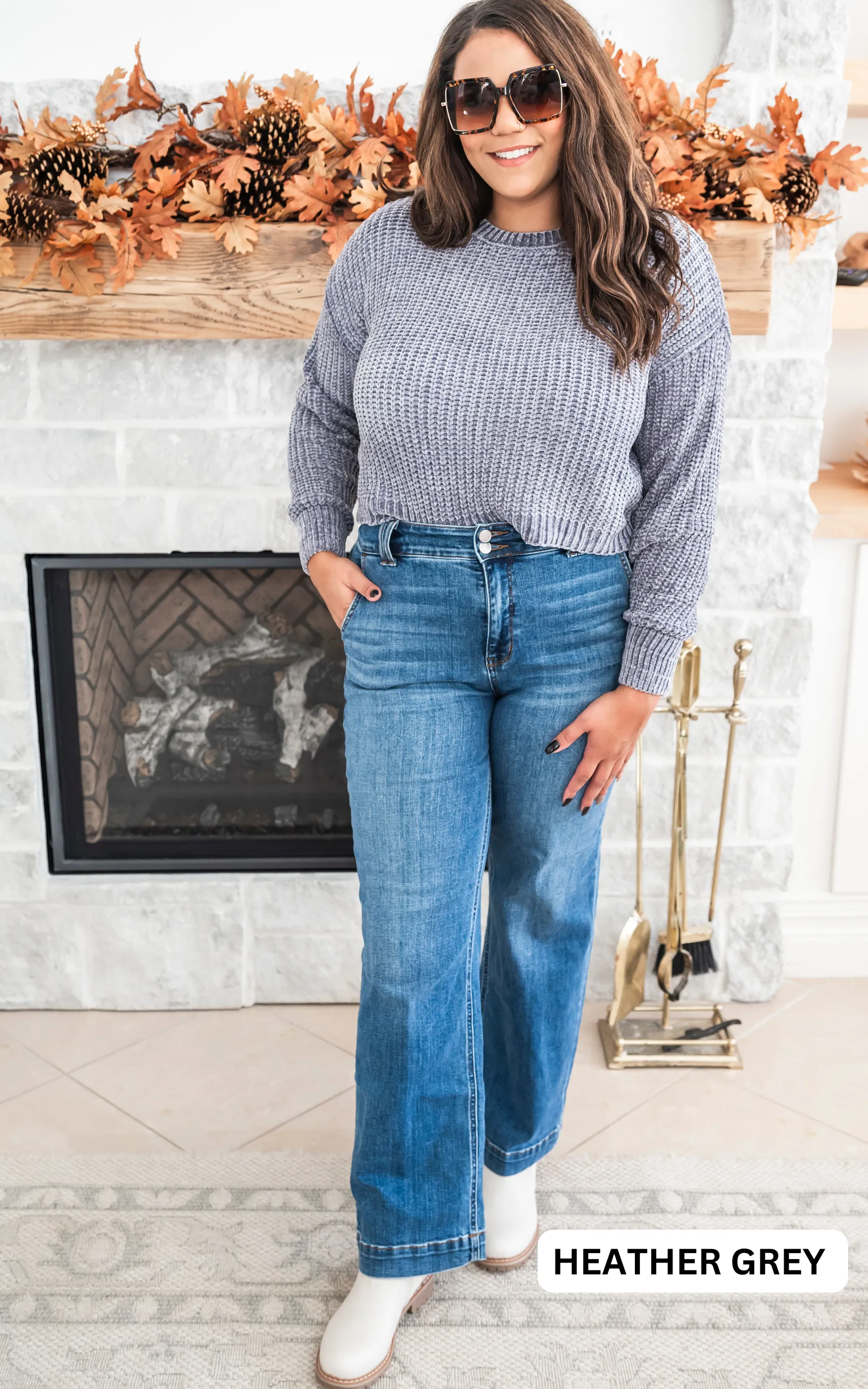 Chenille Cropped Sweater - Final Sale