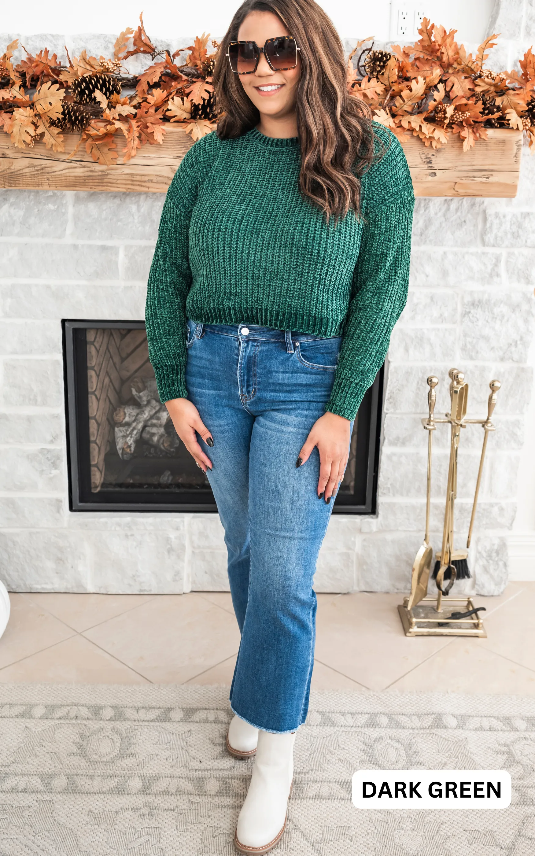 Chenille Cropped Sweater - Final Sale