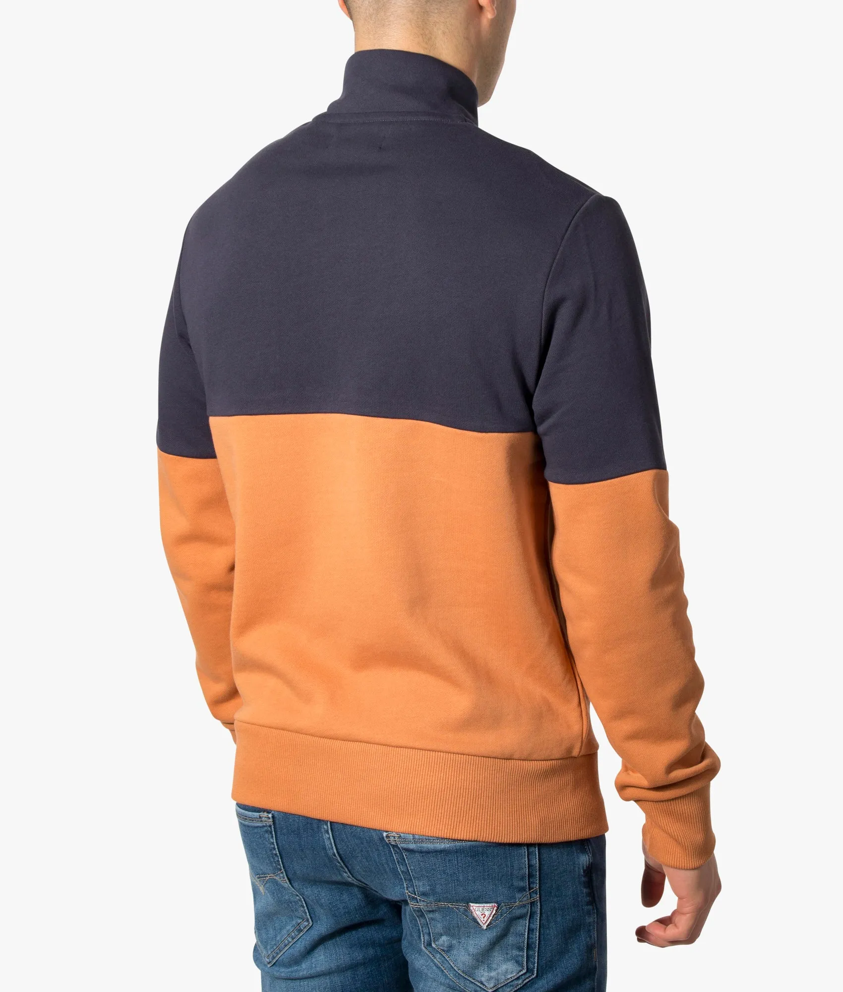 Colour Block Quarter Zip  Sweatshirt