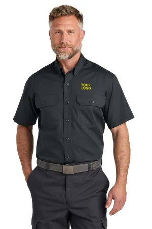 CornerStone Short Sleeve Select Ripstop Custom Shirts, Echo Steel