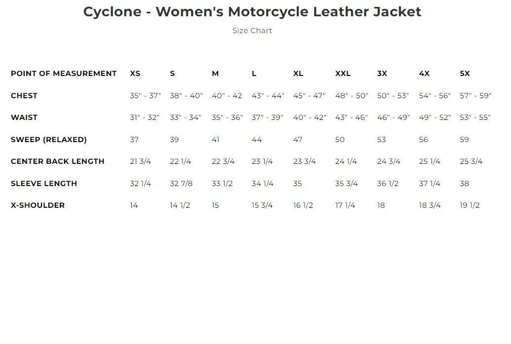 Cyclone Womens Motorcycle Leather Jacket by First MFG