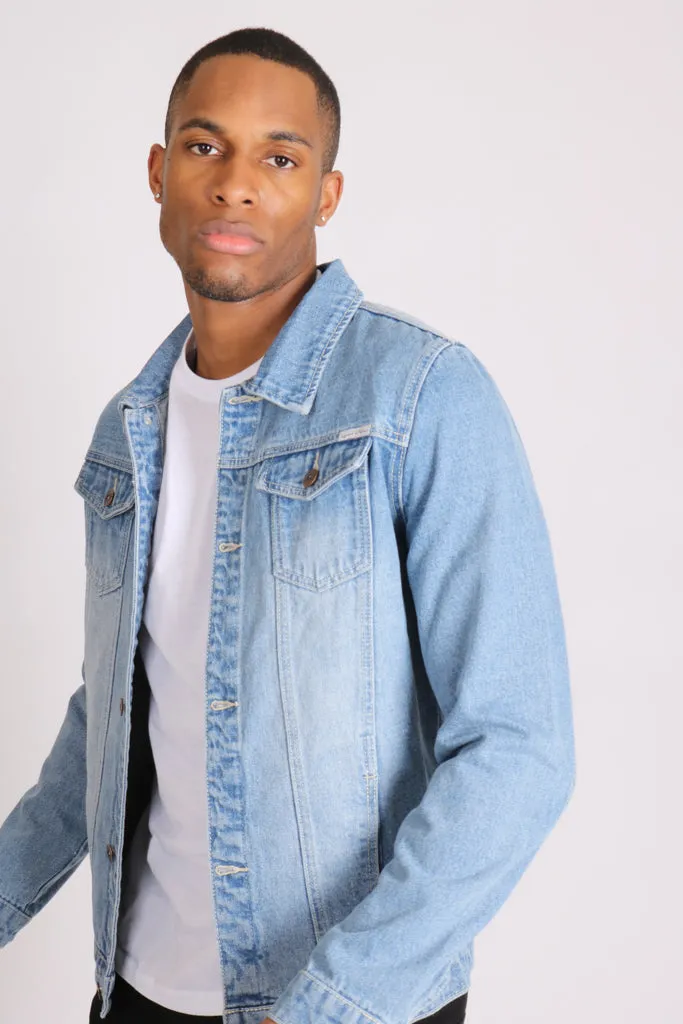 Denim Stonewash Muscle Fit Shirt