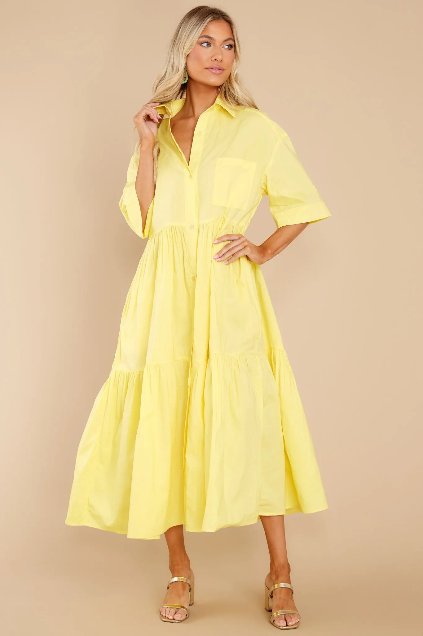 Designed To Unwind Yellow Maxi Dress