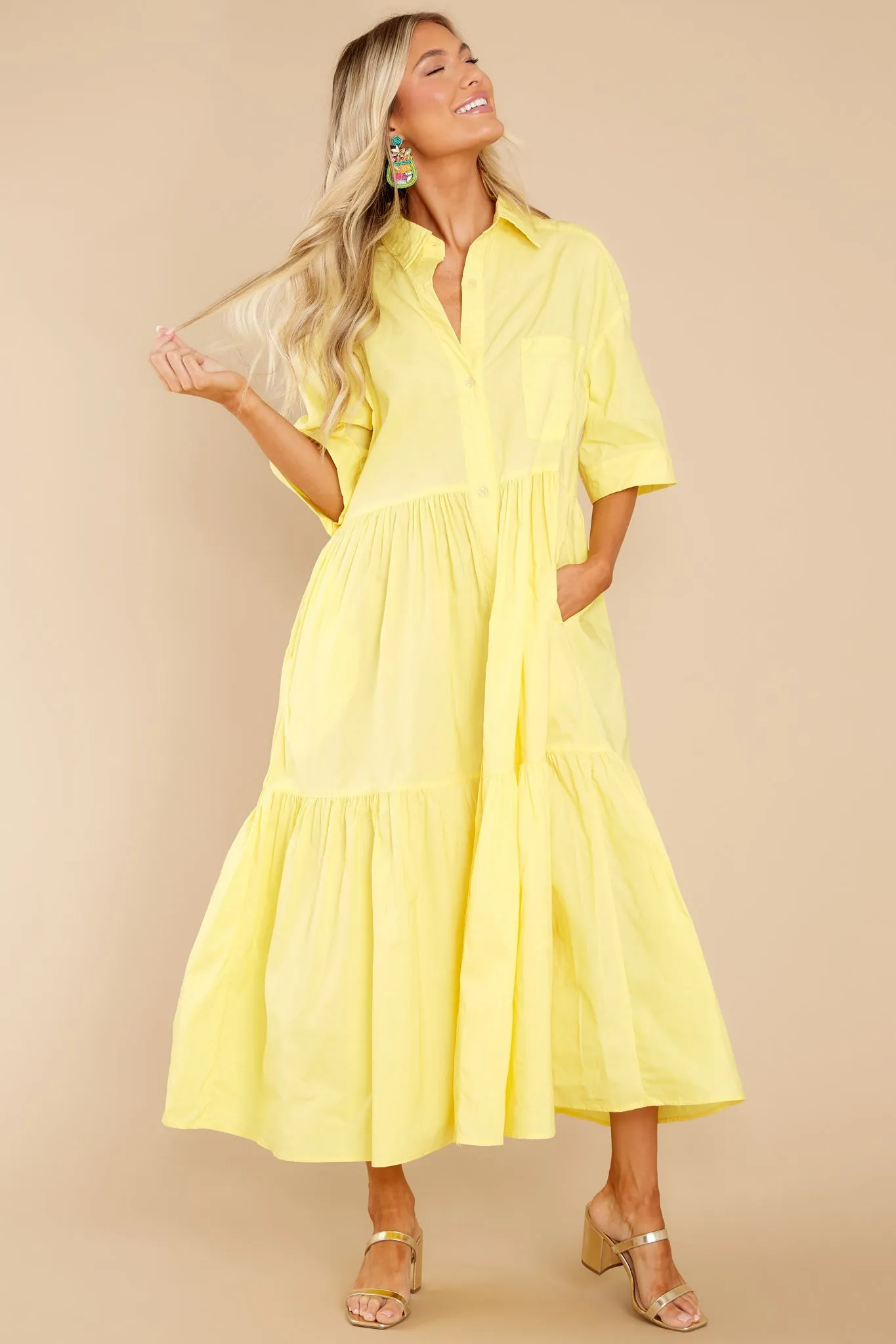 Designed To Unwind Yellow Maxi Dress