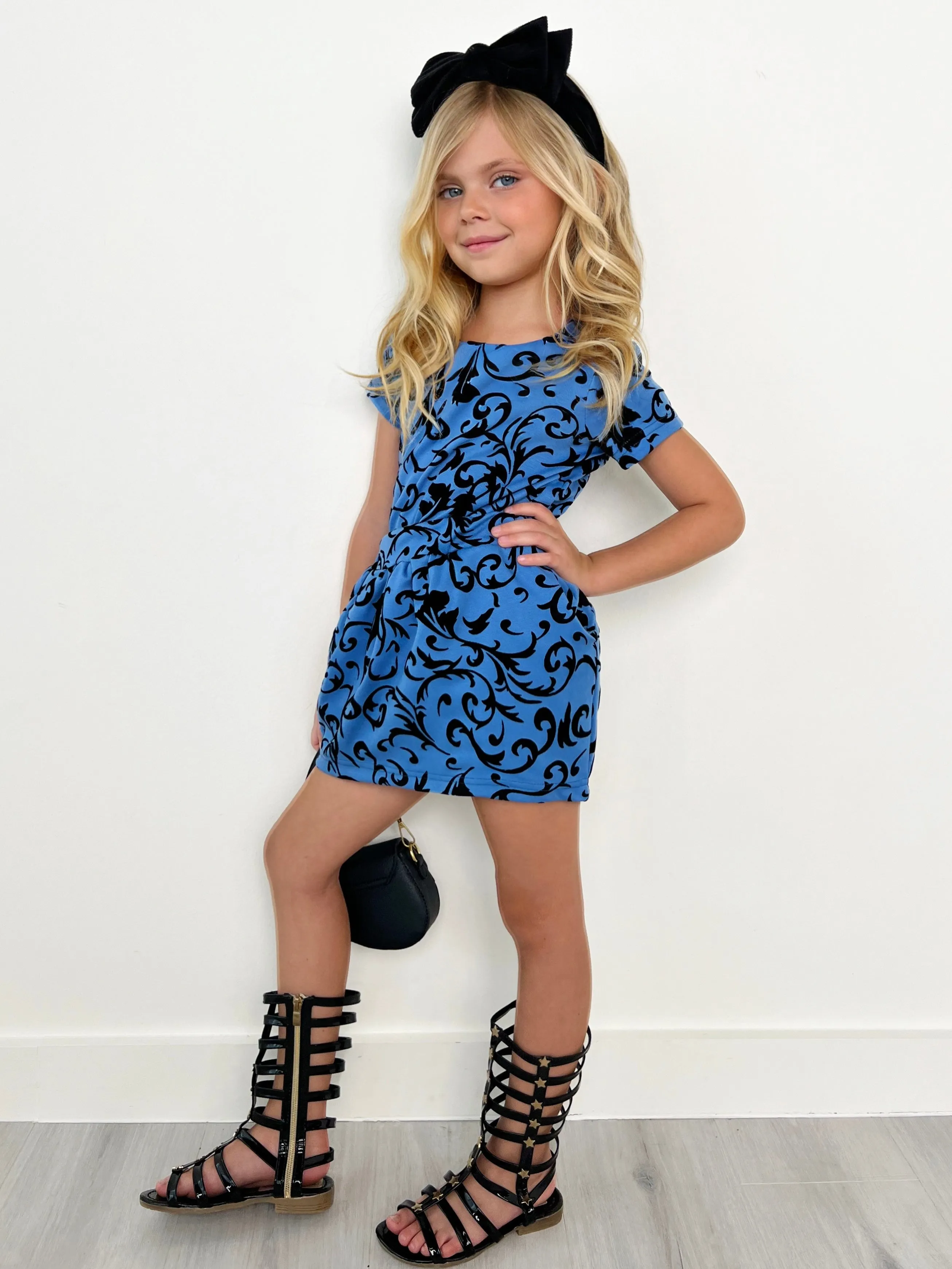 Dreamy Daywear Velvet Brocade Stretch Skirt by Kids Couture