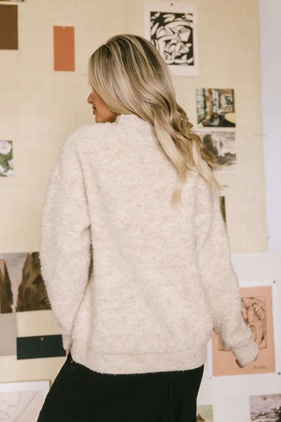 Eilana Cozy Sweater in Taupe