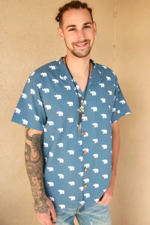 Elephant Summer Button Down