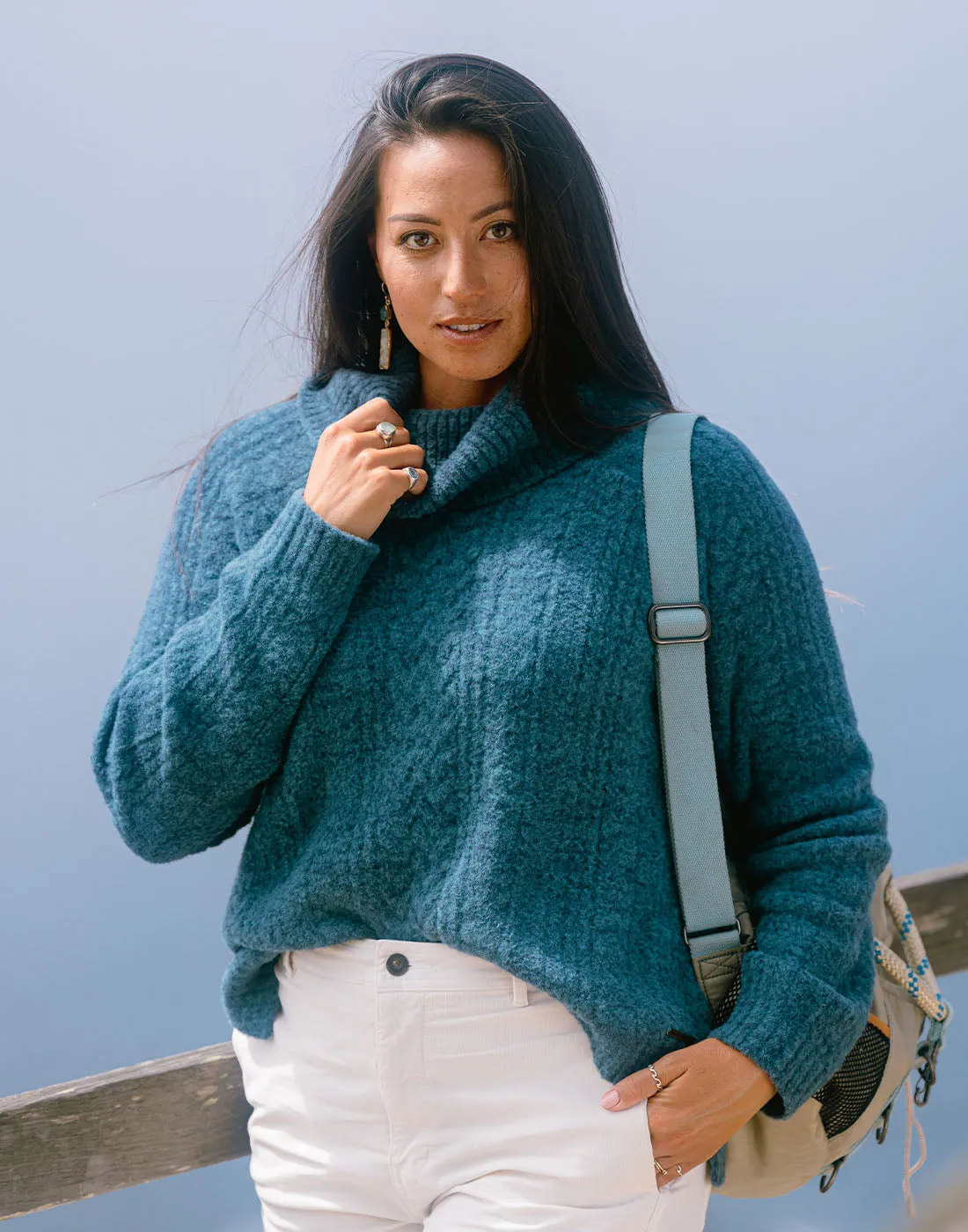 Field Sweater: Hydro Heather - FINAL SALE