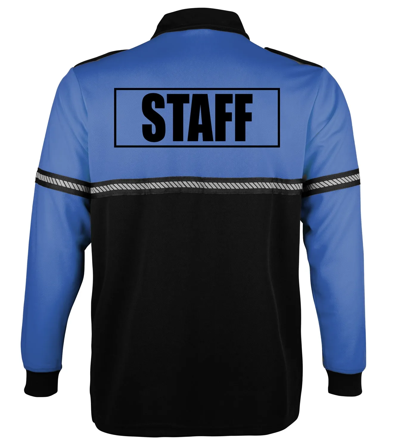 First Class Two Tone Long Sleeve Bike Patrol Shirt with Zipper Pocket and Hash Stripes with Staff ID