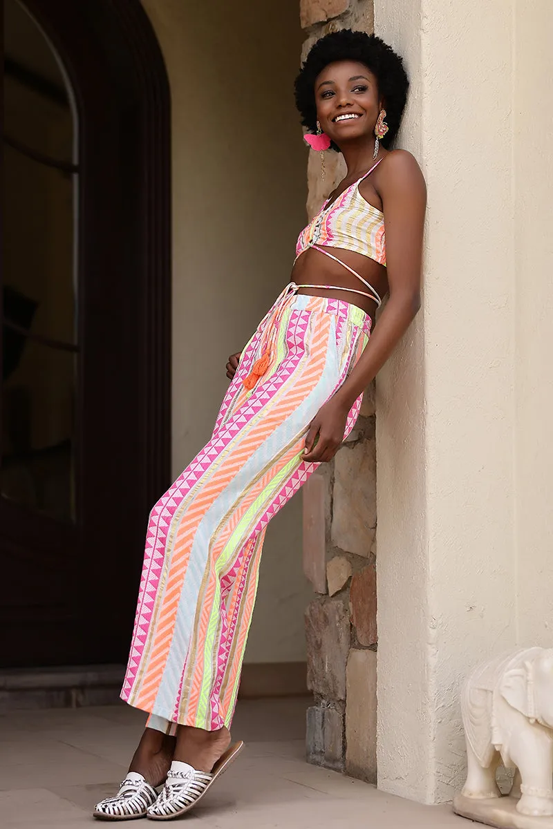 Fluorescent Striped Pant