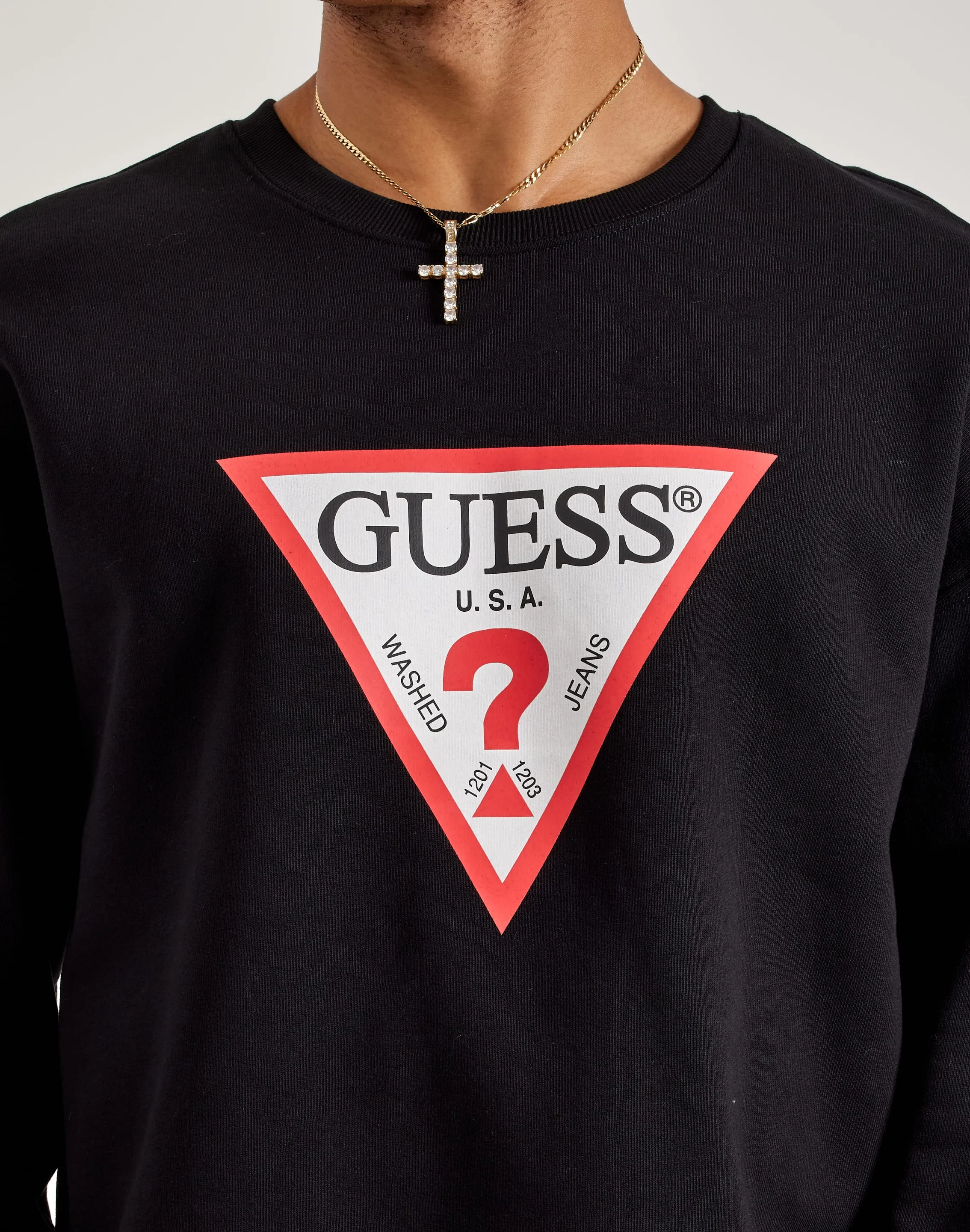 Guess Iconic Triangle Crewneck Sweatshirt