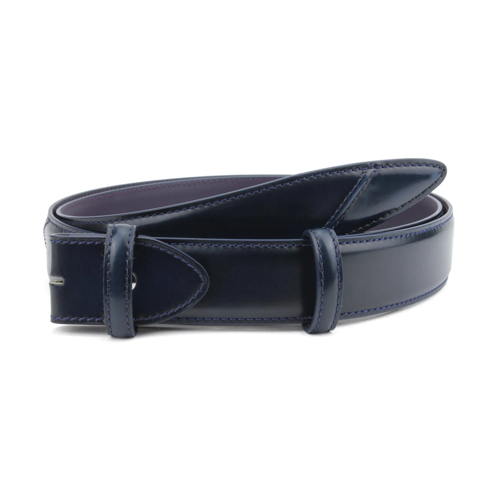 Hancock Hand Burnished Cordovan Effect Belt Strap