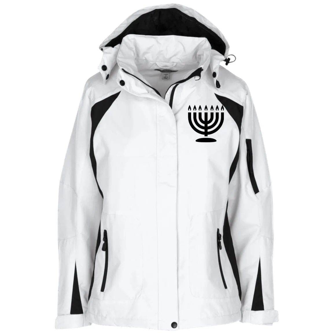 Hanukkah Menorah Port Authority Ladies' Embroidered Jacket