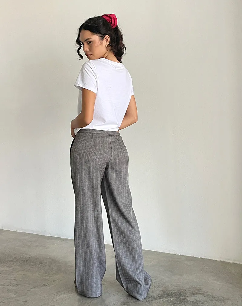 Jaliba Smart Trouser in Grey Pinstripe Tailoring