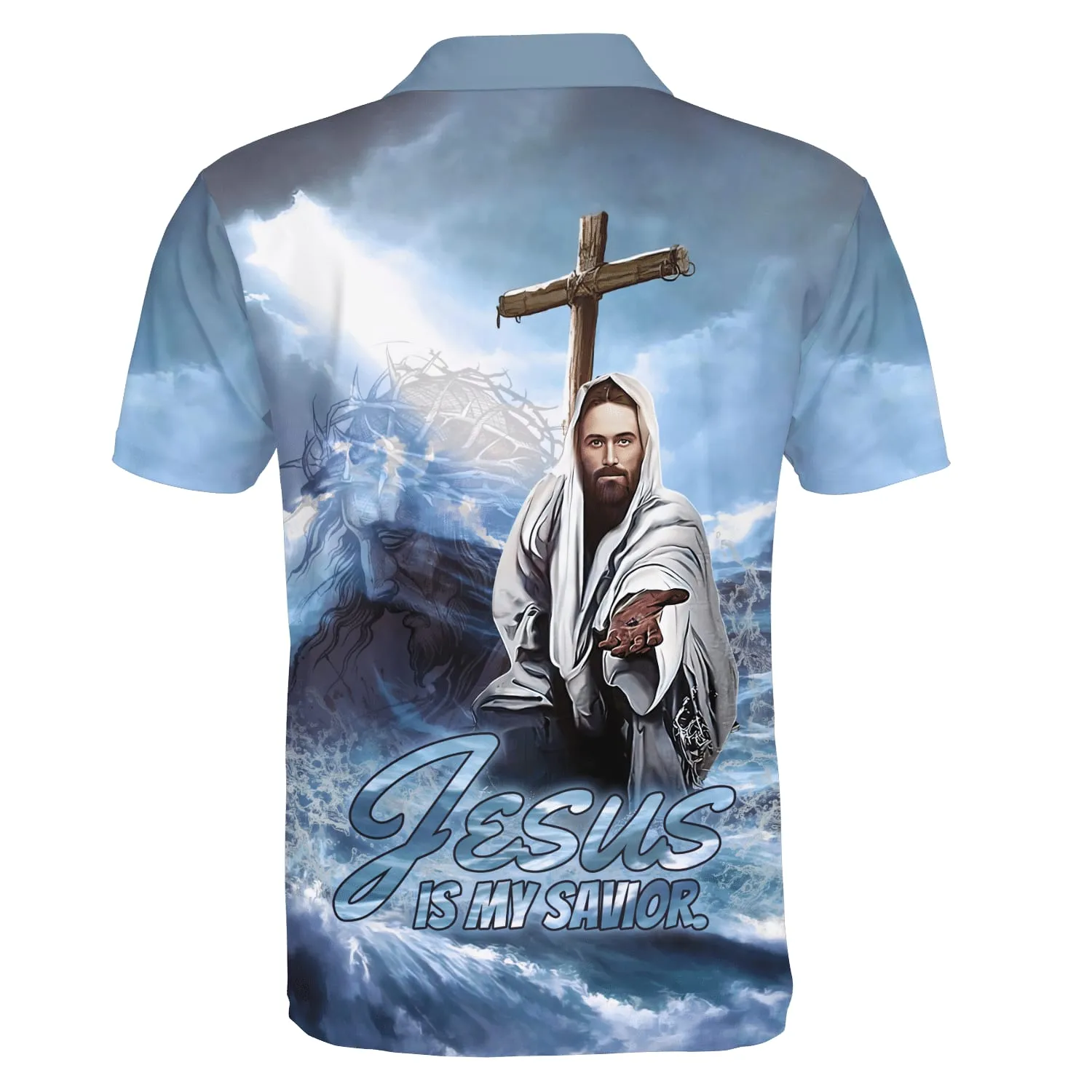 Jesus Is My Savior Cross Polo Shirt - Christian Shirts & Shorts