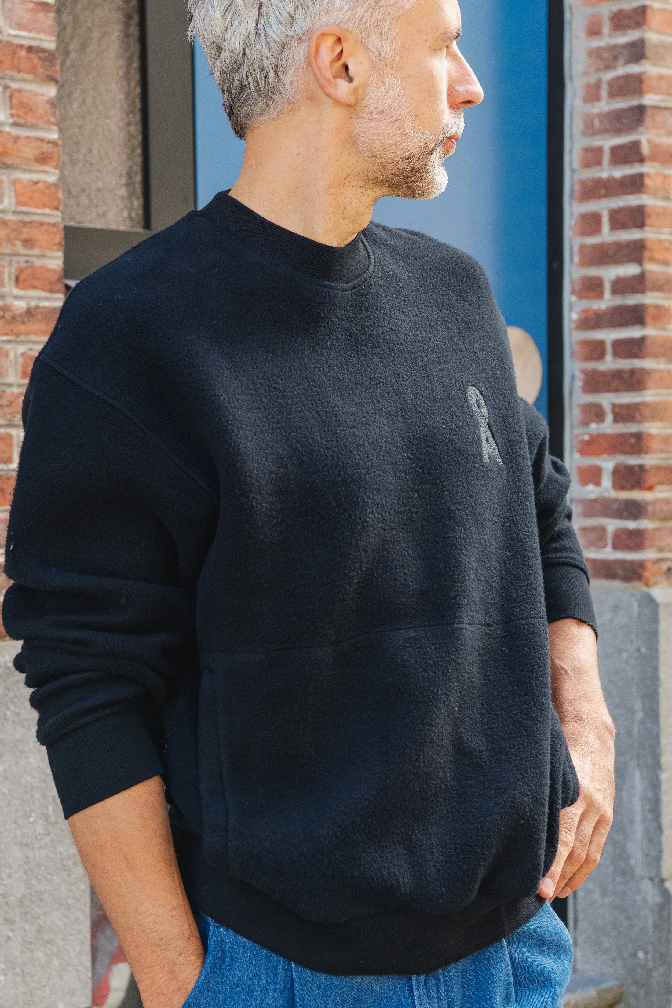 LAST ONE in L - Lomaar Felpa Sweater - Black