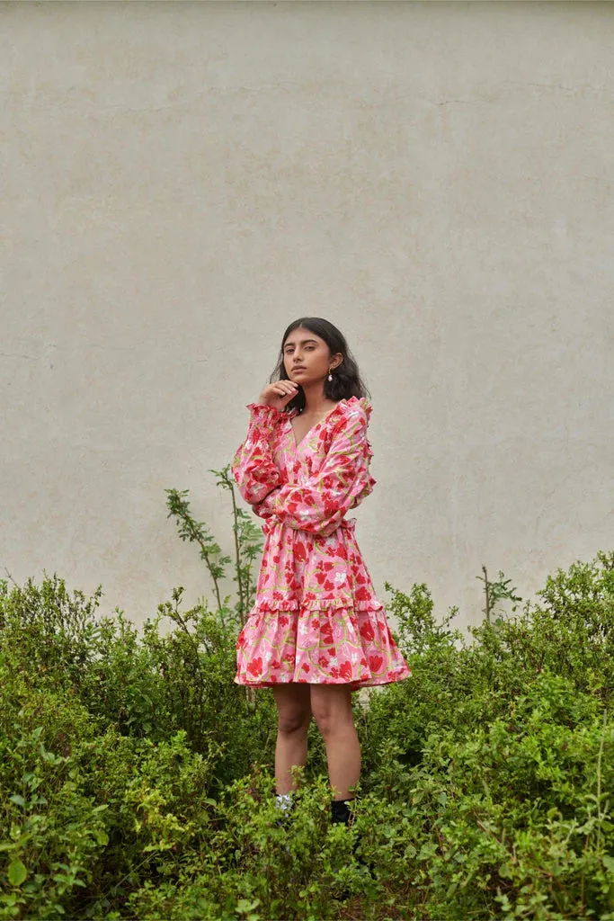 Le Blush Fleur Ruffle Baby Dress