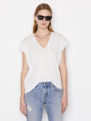 LE MID RISE V NECK TEE (BLANC) - FRAME