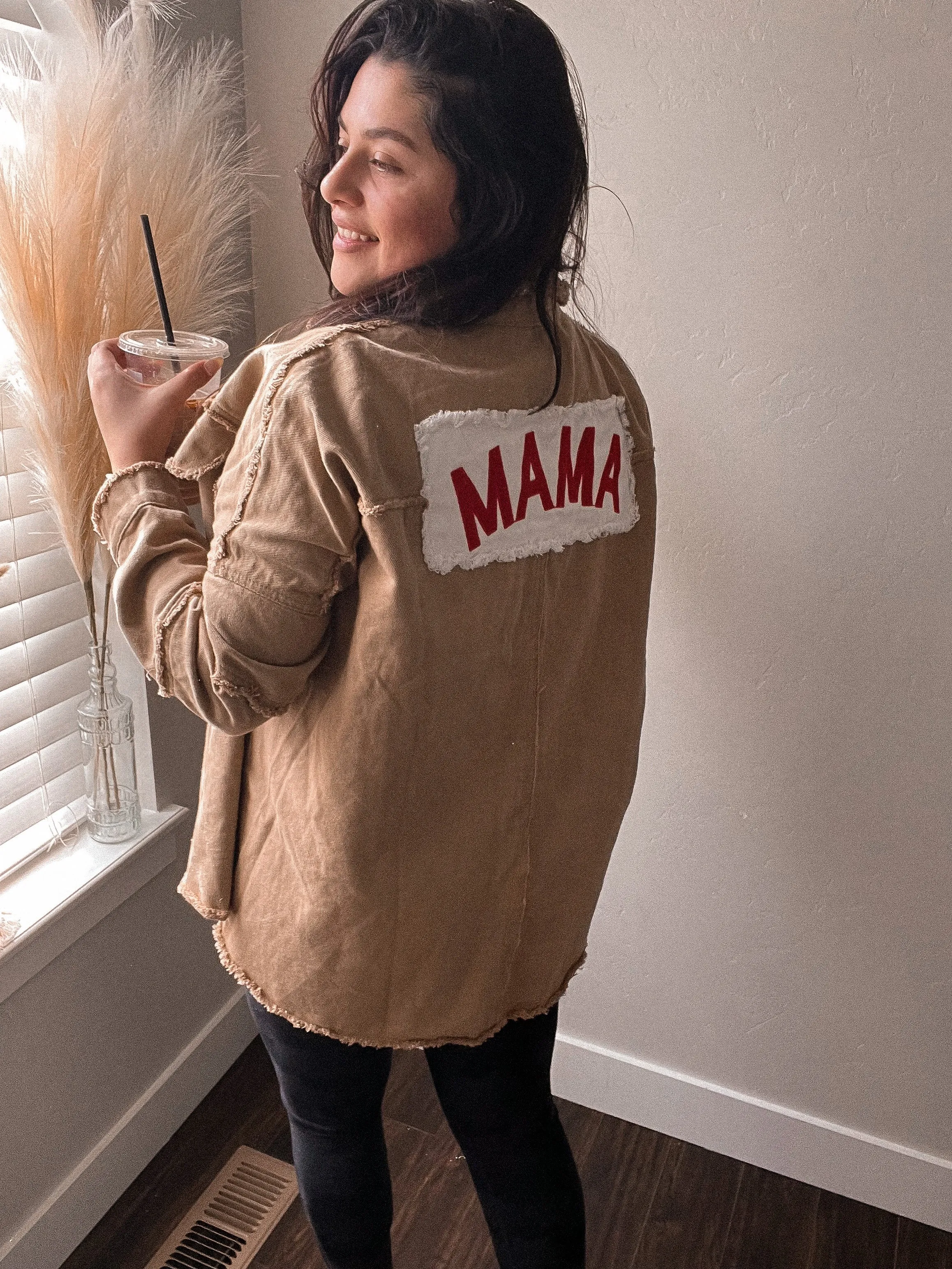 mama patched utility shacket