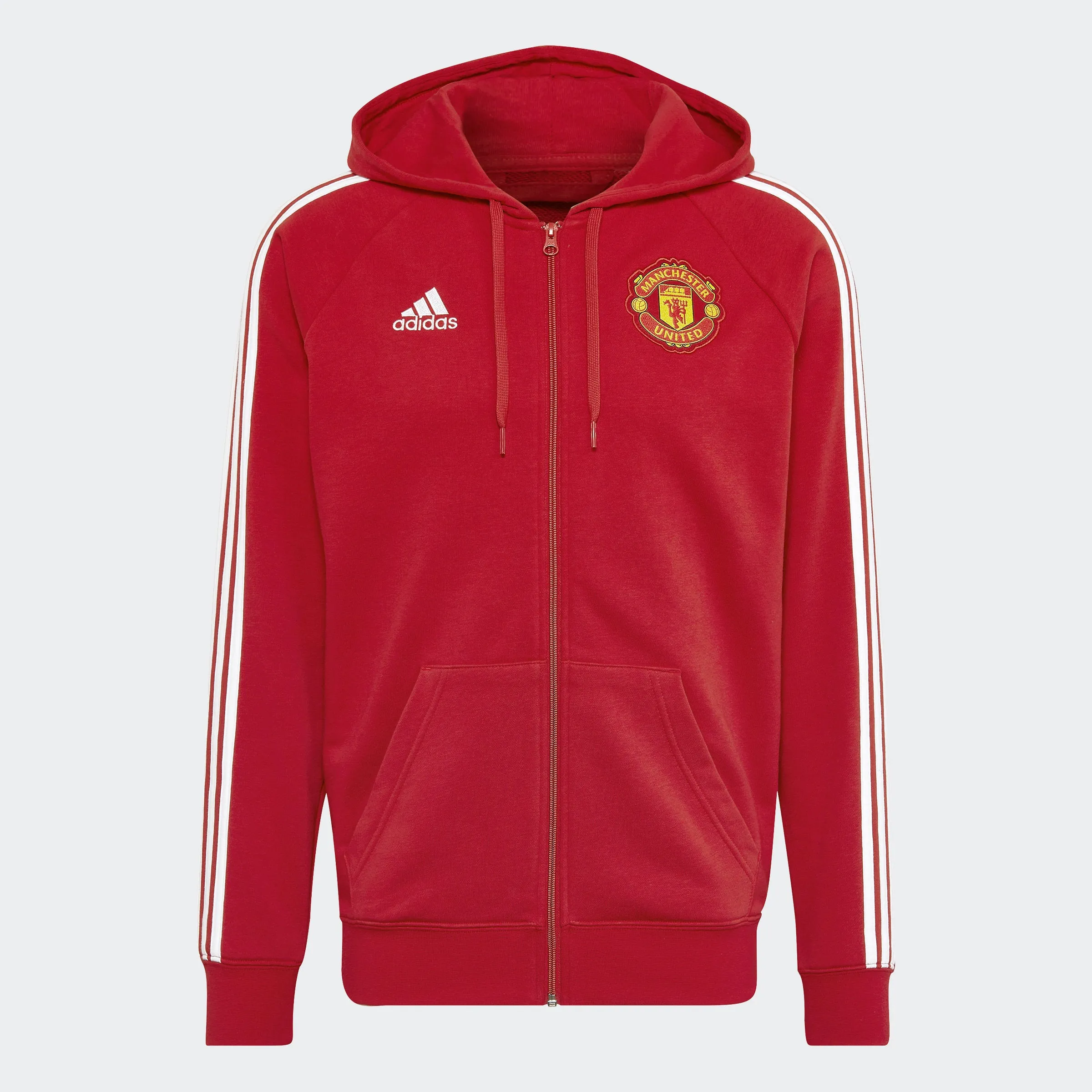 Men's adidas Manchester United 3-Stripes Full-Zip Hoodie