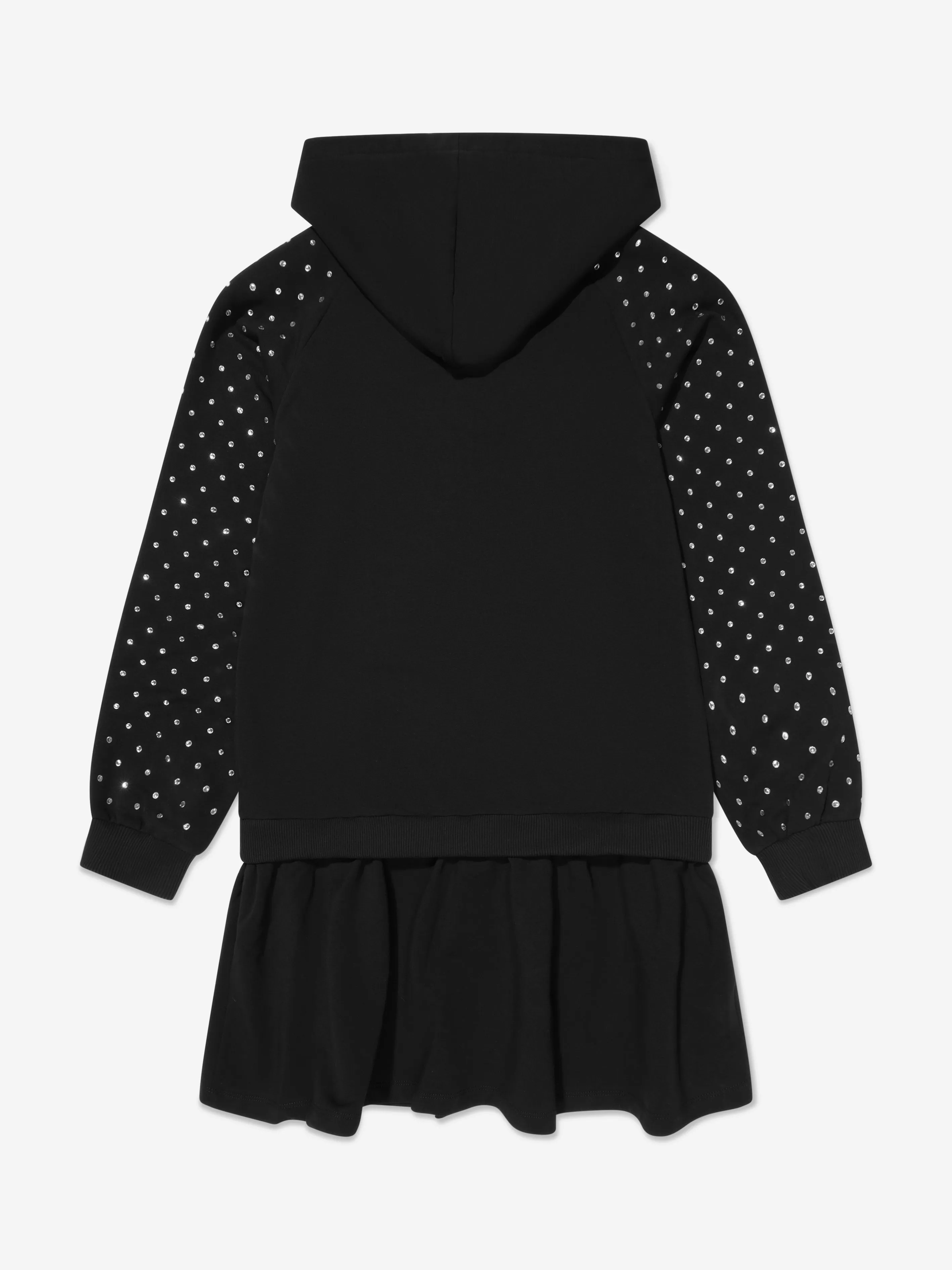 Moschino Girls Bear Logo Hooded Sweater Dress