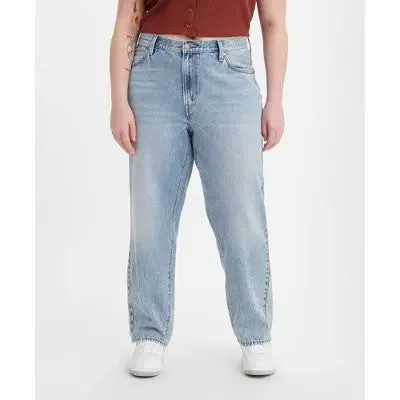 New - Levi's Women's Plus High Rise Straight Relaxed Jeans Denim Loose