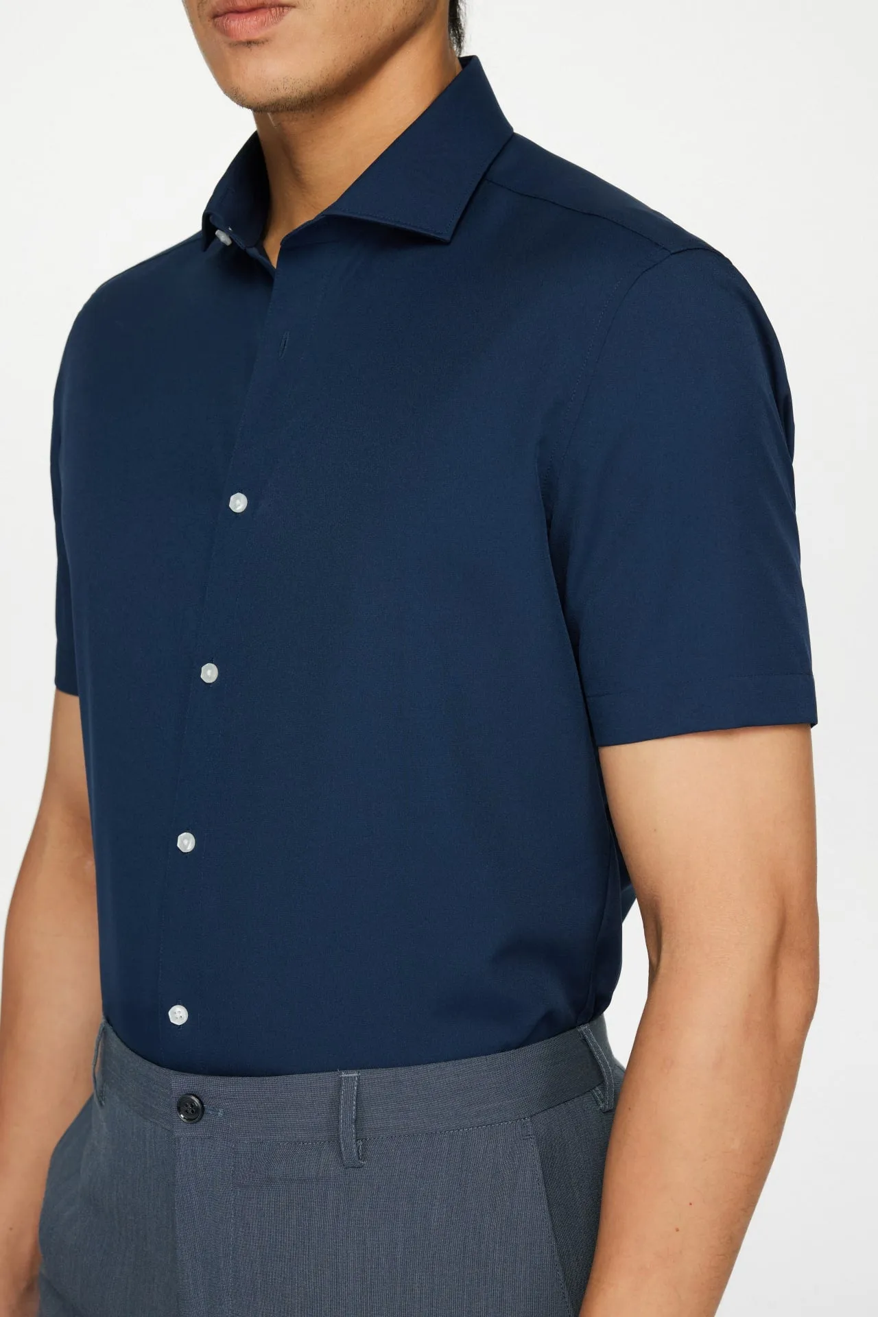 Non-Iron Quick Dry Smart Fit Poplin Short Sleeve Shirt