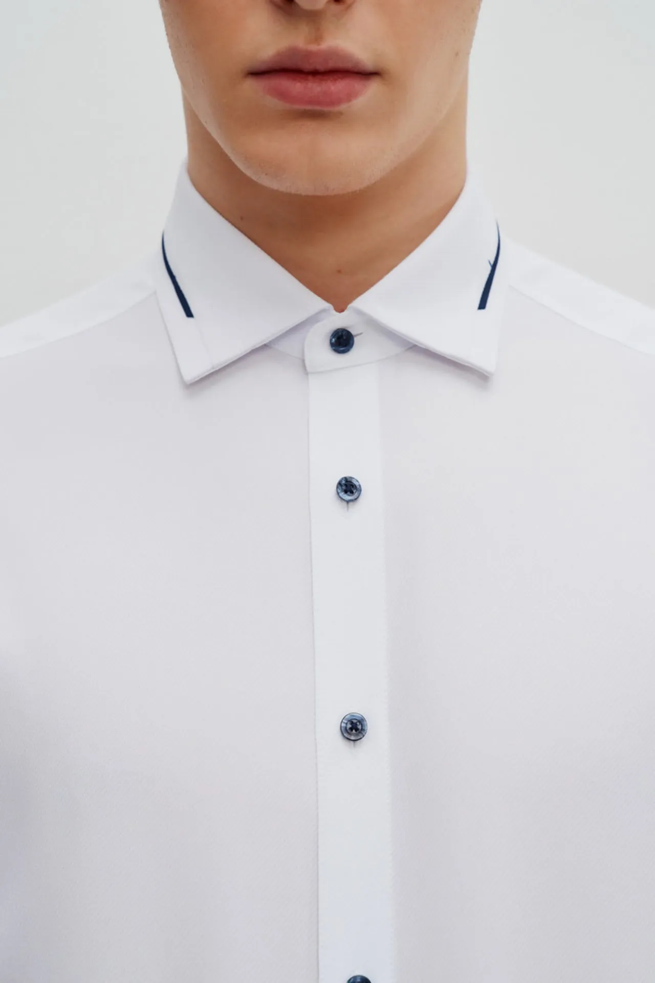 Non-Iron Quick Dry Smart Fit Twill Shirt Design Detail Collar