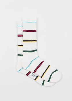 PAUL SMITH Cillian Stripe Socks - White